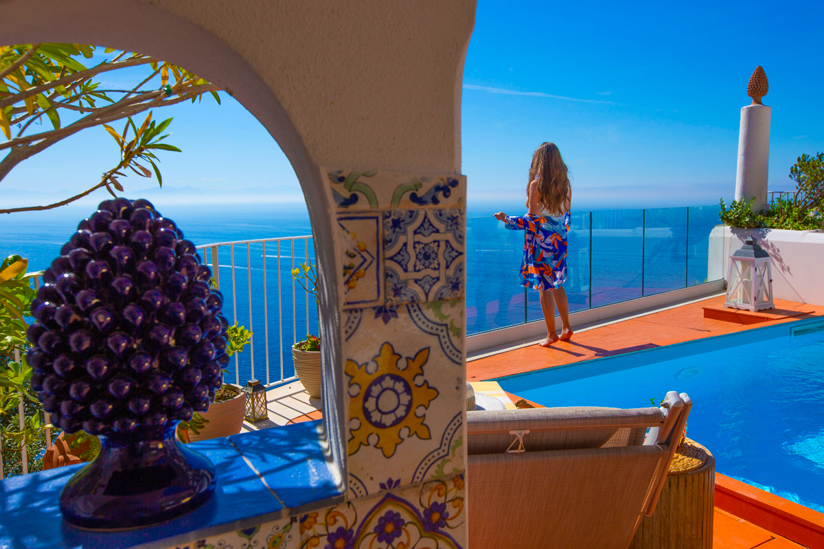 Panoramic pool of Villa Poesia in Praiano, Amalfi Coast